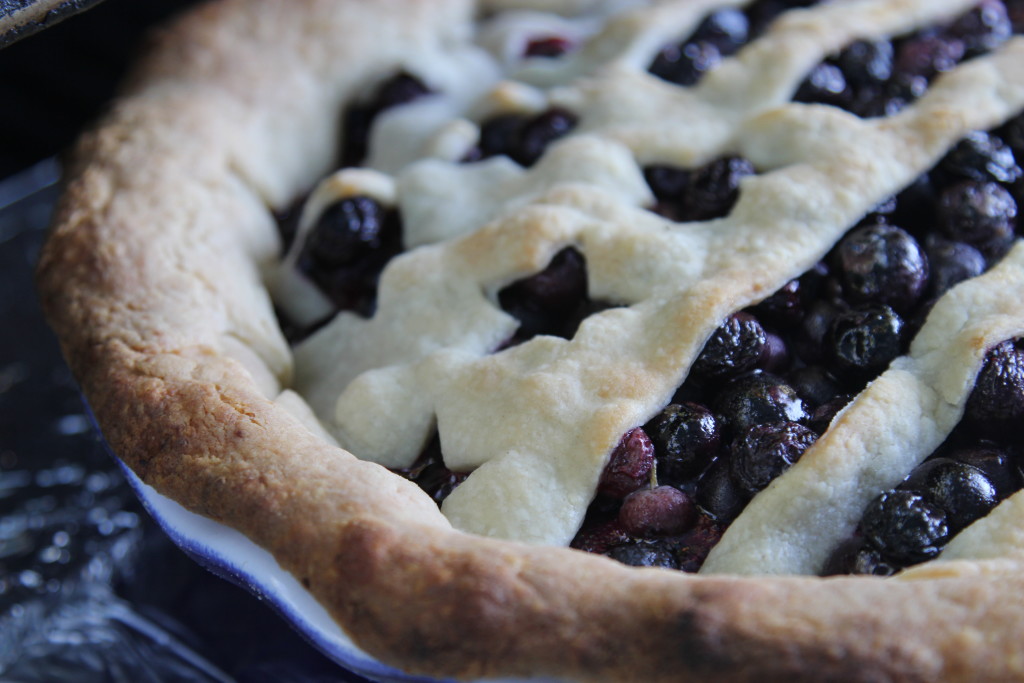 Grill Baked Blueberry Pie