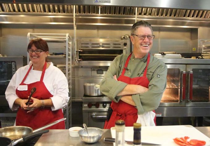 Surfas Professional Cooking Classes - Series One Chef laughing