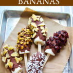 Recipe for frozen chocolate covered bananas a healthy summer dessert.