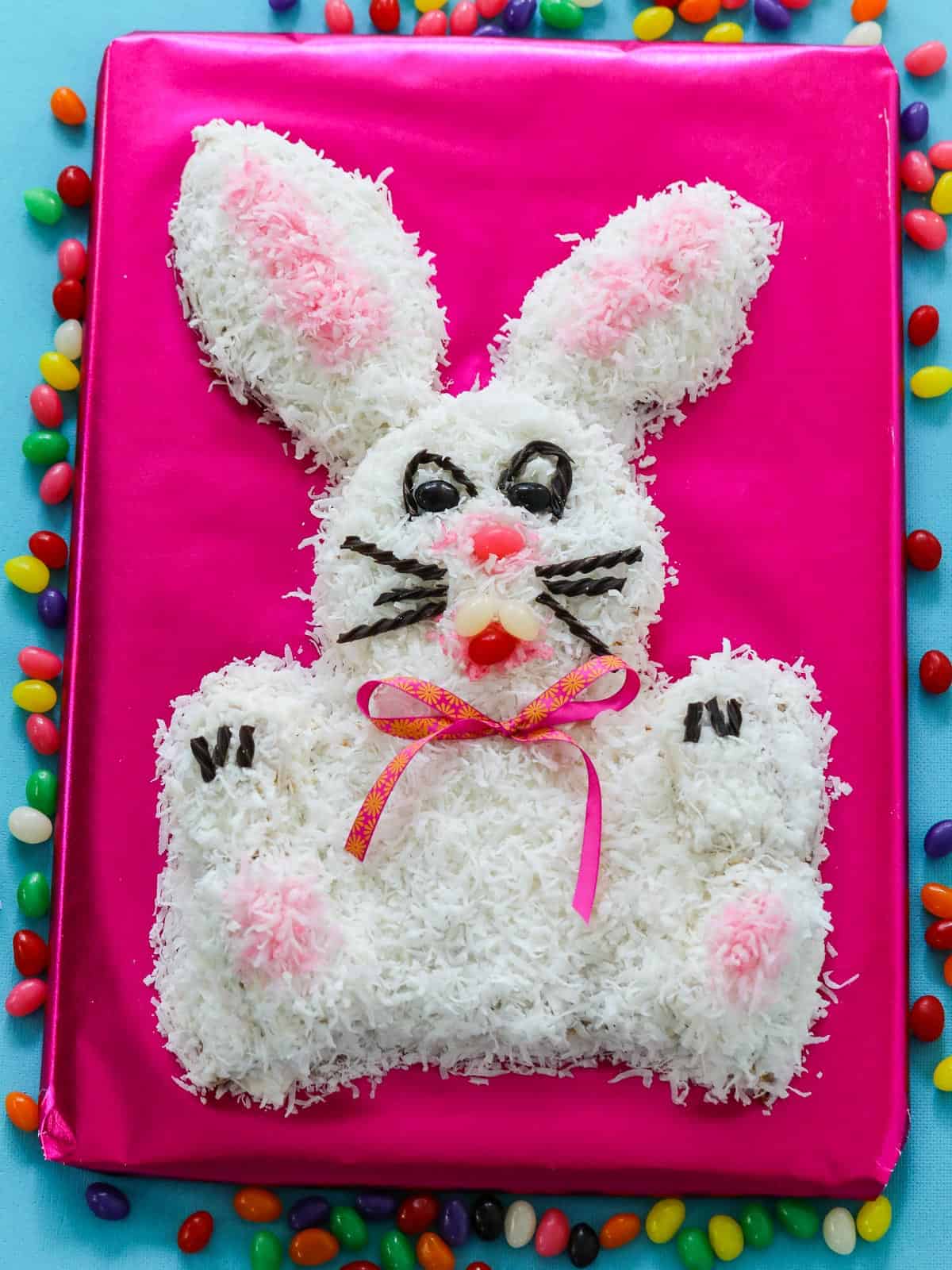 Easter Rabbit Cake Decoration  Purple Bunny Cake Topper Happy Birthday Cake Party Supplies