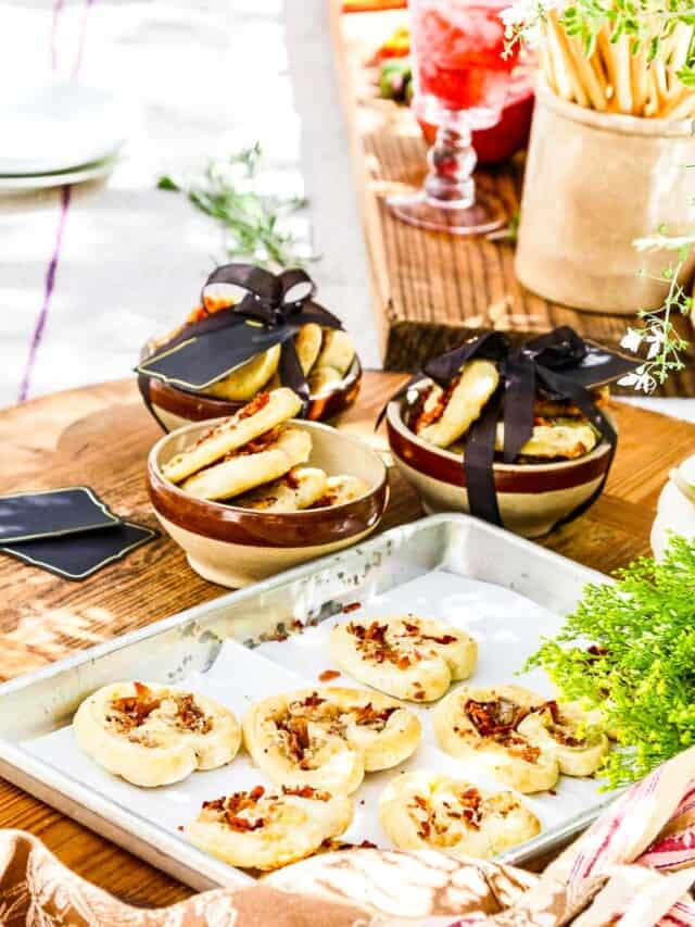 Brie and Bacon Palmiers Appetizer Recipe Delicious Table