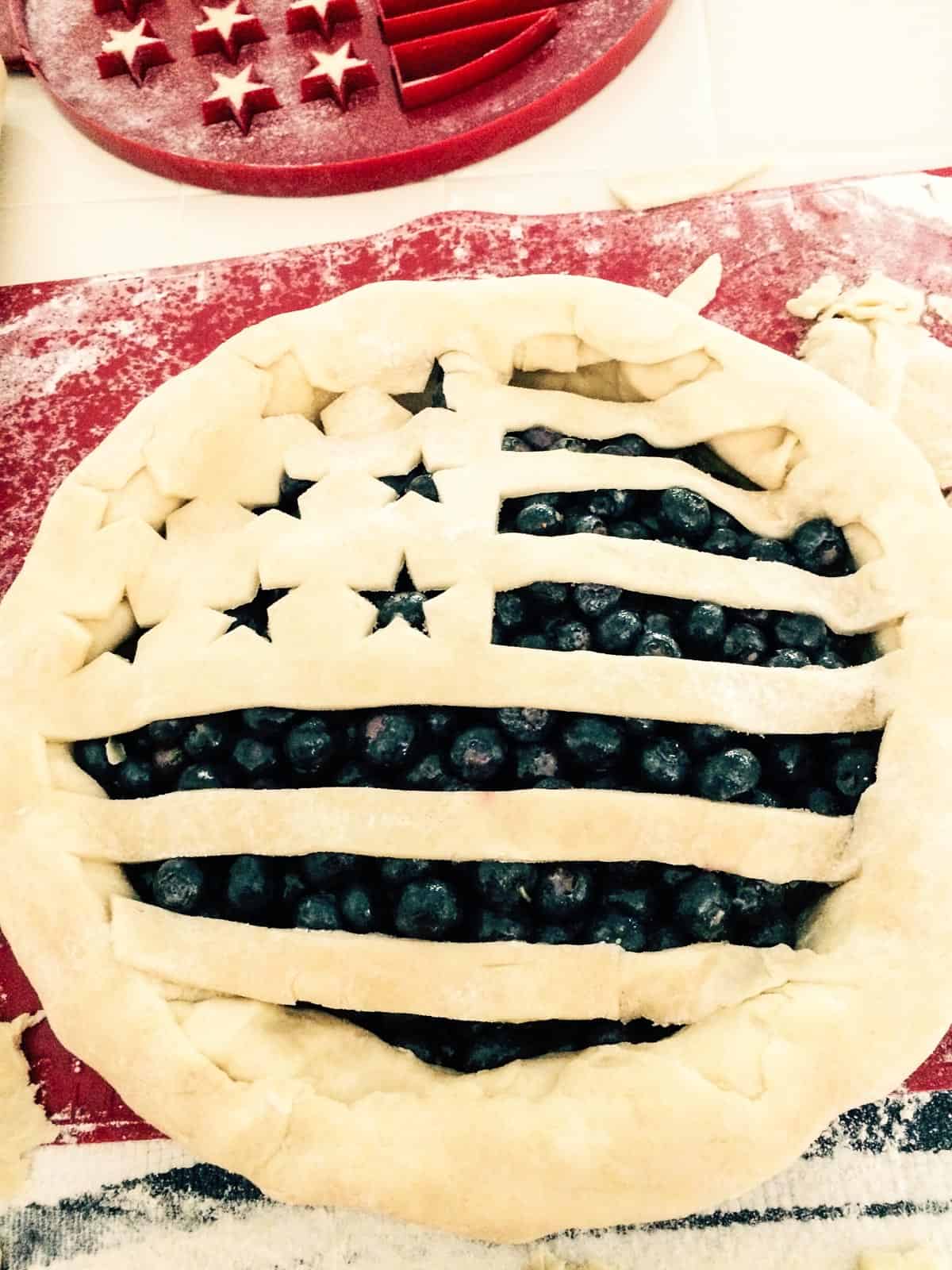 Williams Sonoma American Flag Lattice Pie Top Cutter