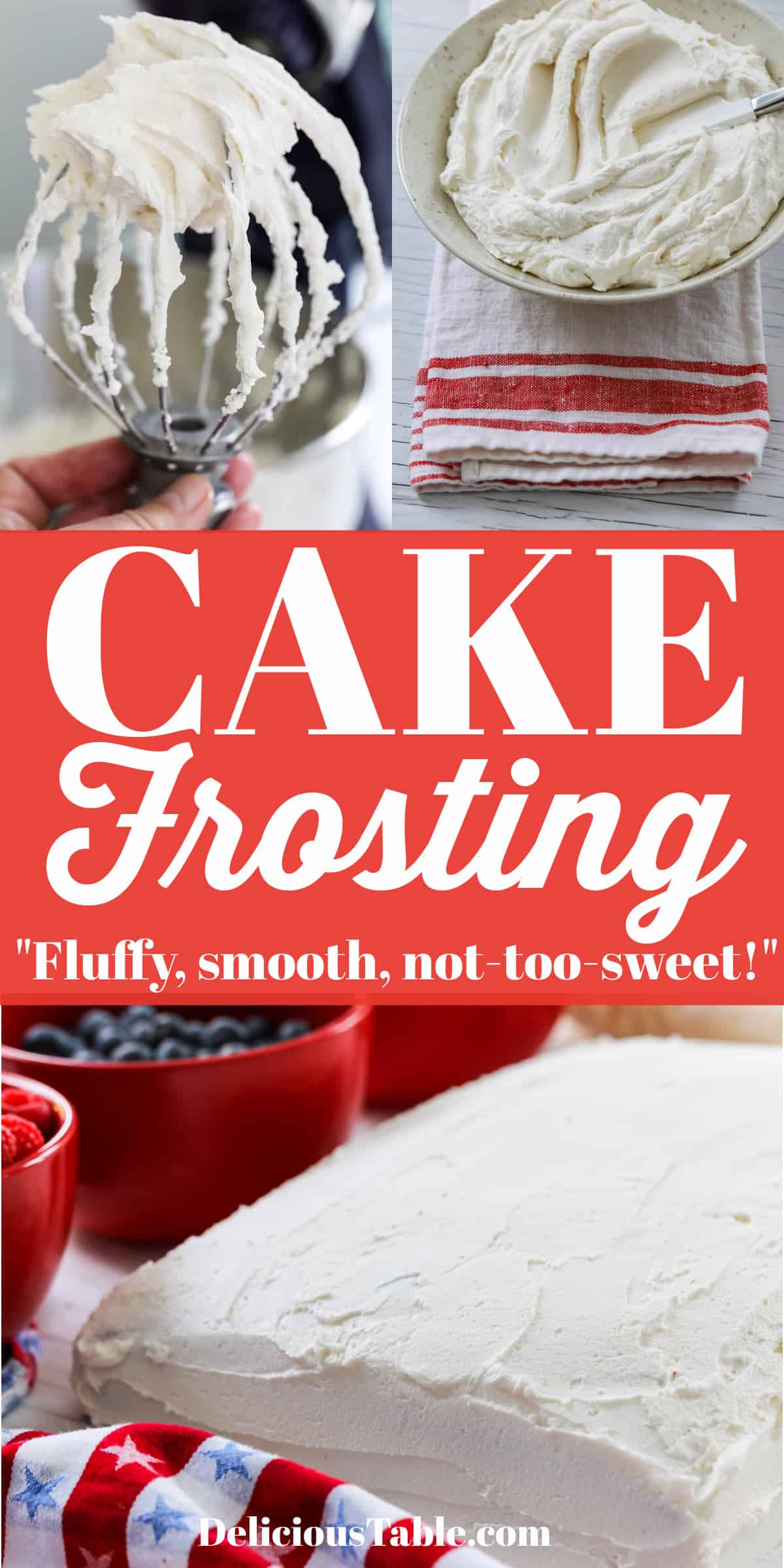 Frosting Recipe (Fluffy Buttercream, NotTooSweet!) Delicious Table