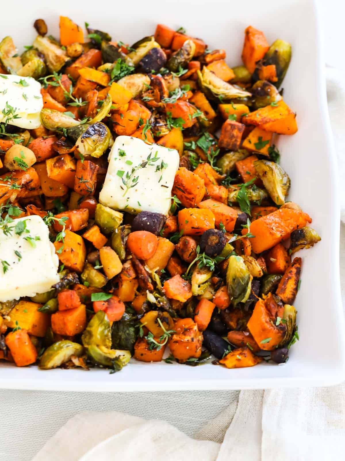 Thanksgiving Chicken Over Roasted Vegetables Recipe