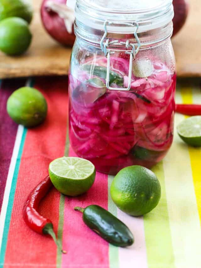 Mexican Pickled Red Onions Recipe Quick Easy Delicious Table