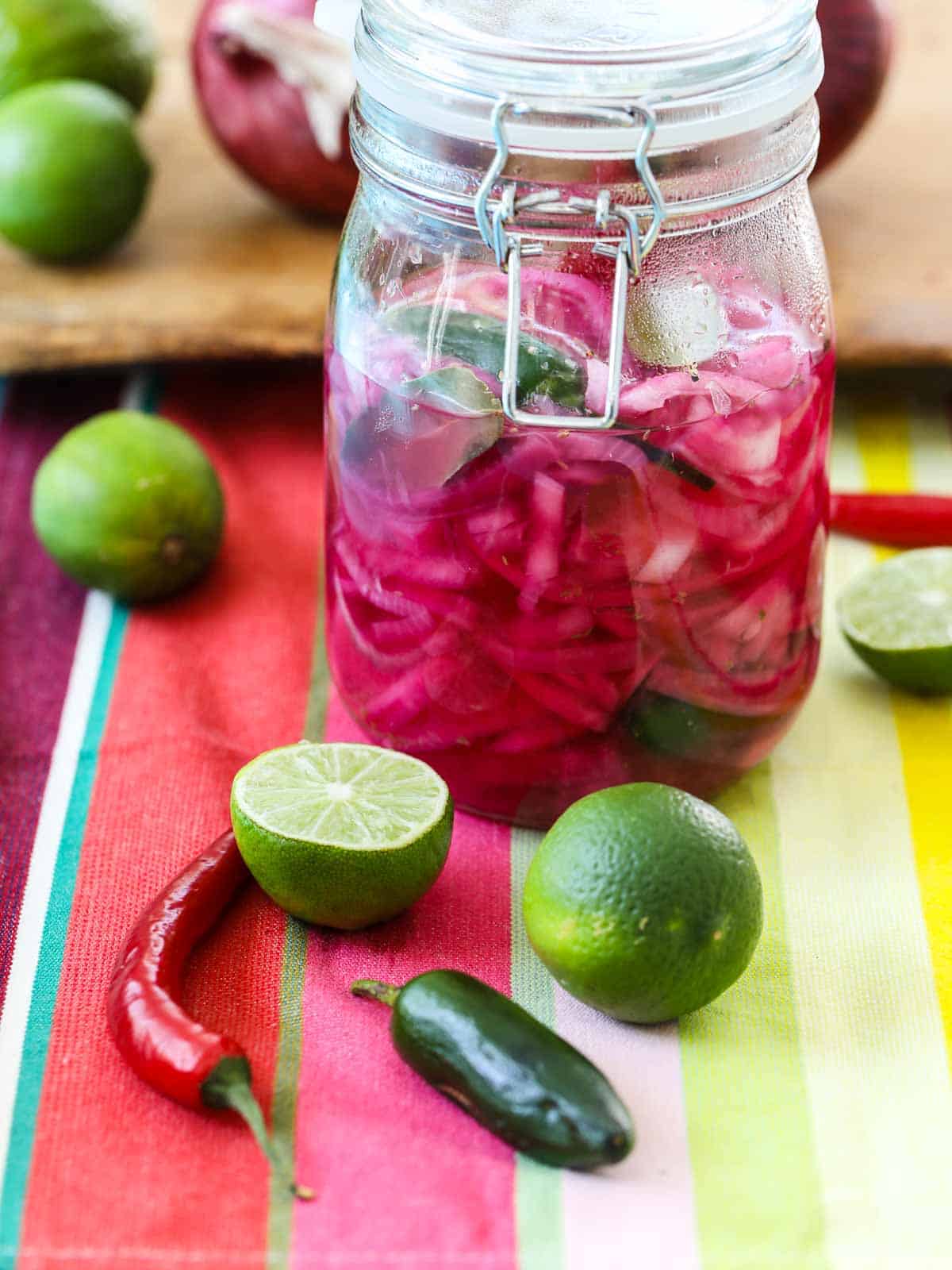 Mexican Pickled Red Onions - Closet Cooking