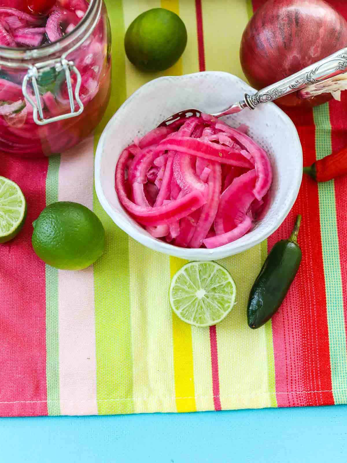 Mexican Pickled Red Onions - Closet Cooking