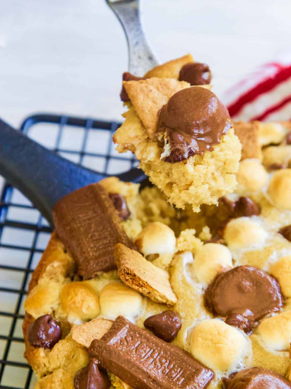 Chocolate Chip Skillet Cookie Pizookie - Upstate Ramblings