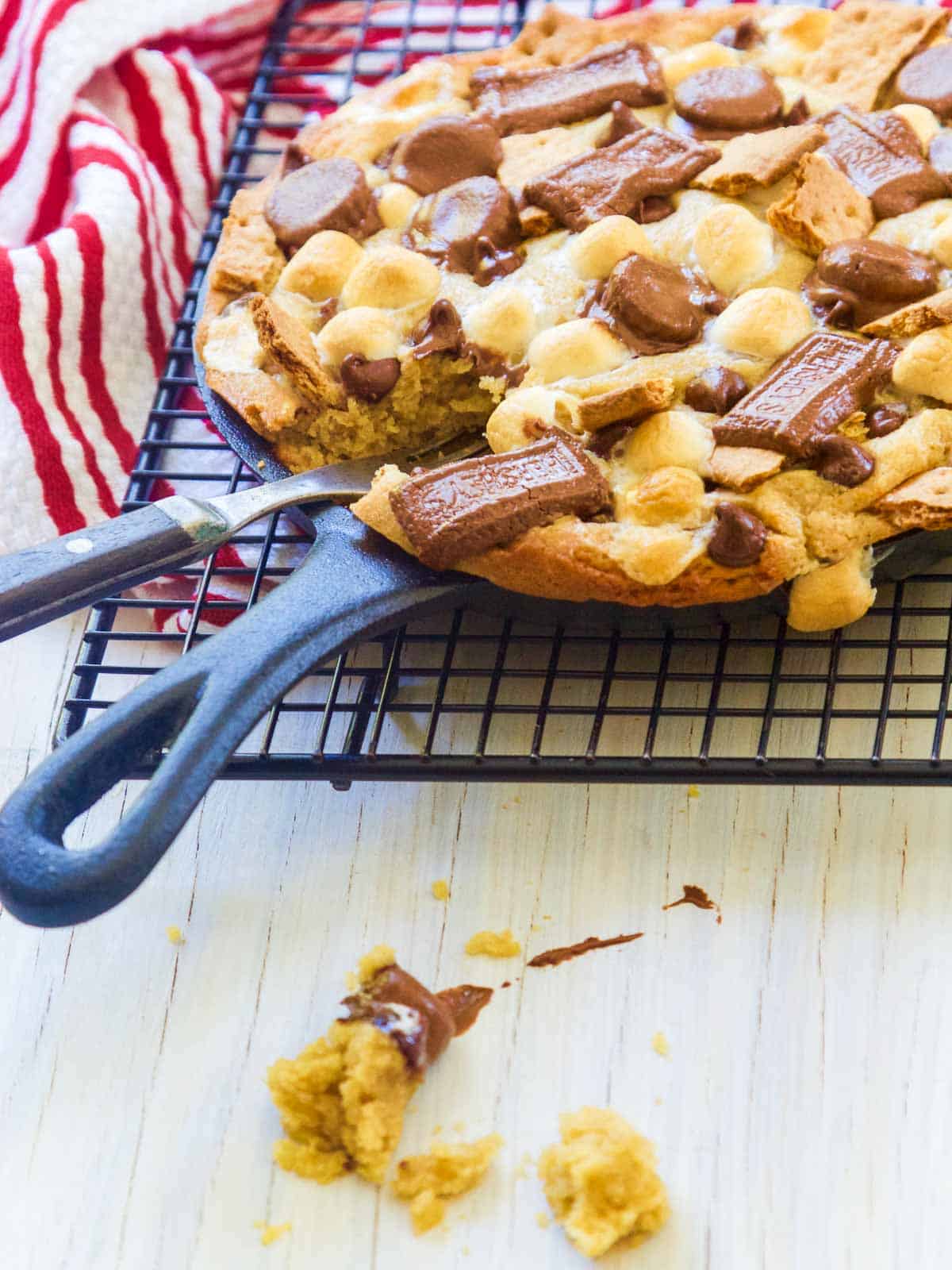 Pizookie AKA Chocolate Chip Skillet Cookie - Building Feasts