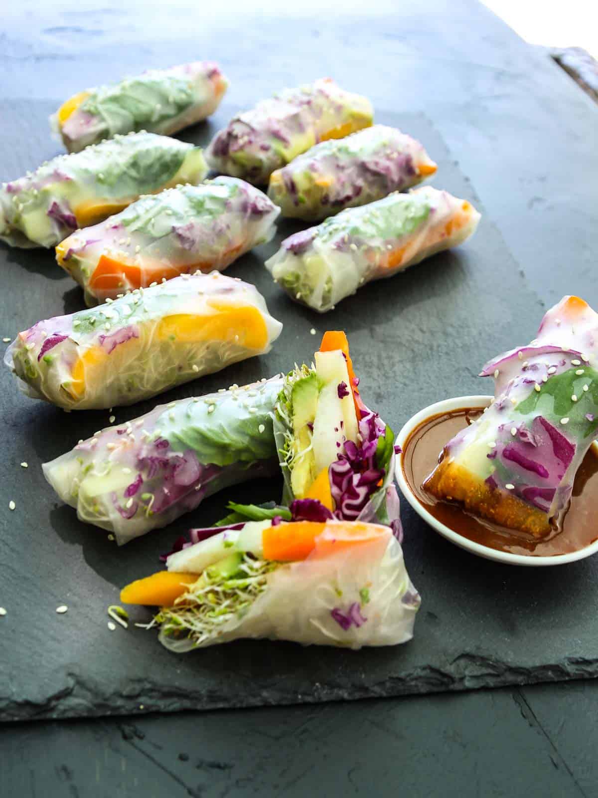 Egg and Vega Rice Paper Rolls - Brown Paper Nutrition