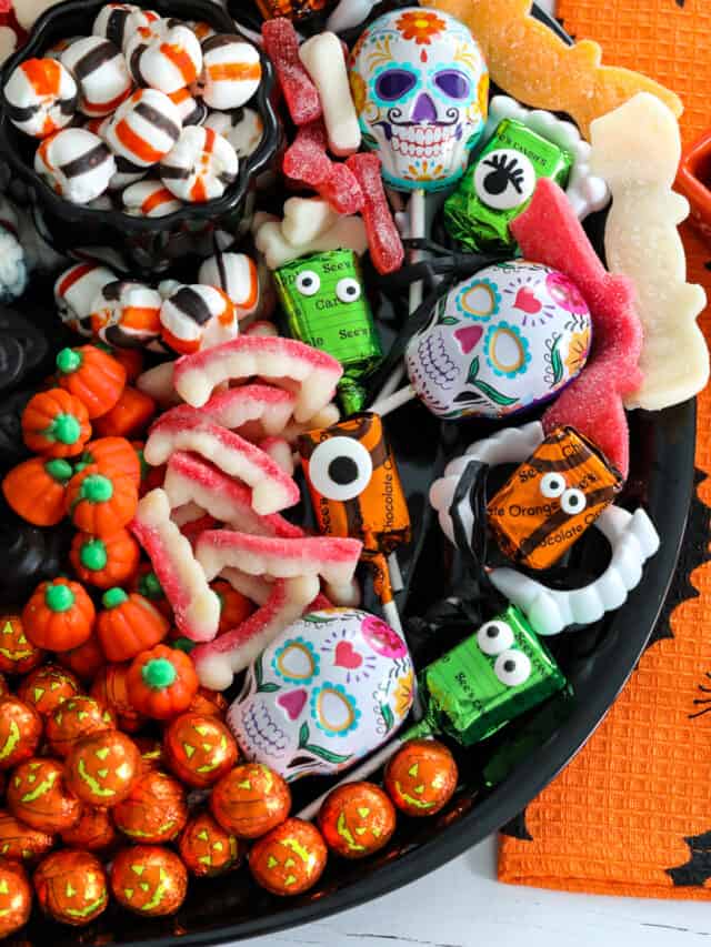Halloween candy board delicious table