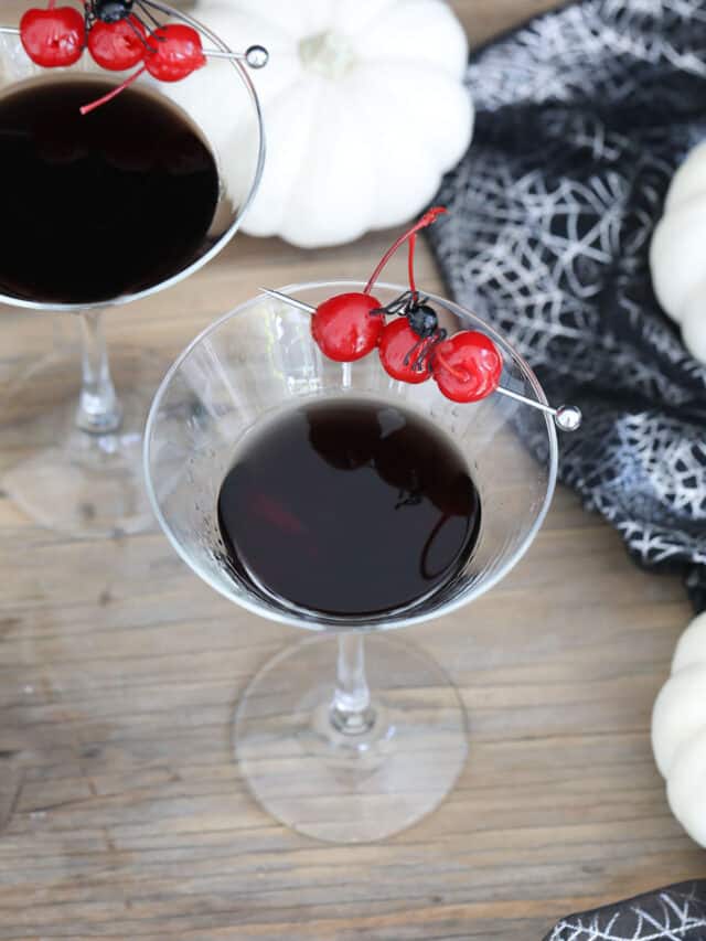 Halloween Black Martini Cocktail Recipe Delicious Table