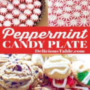 An recipe for how to make a Christmas peppermint candy plate for holiday parties.